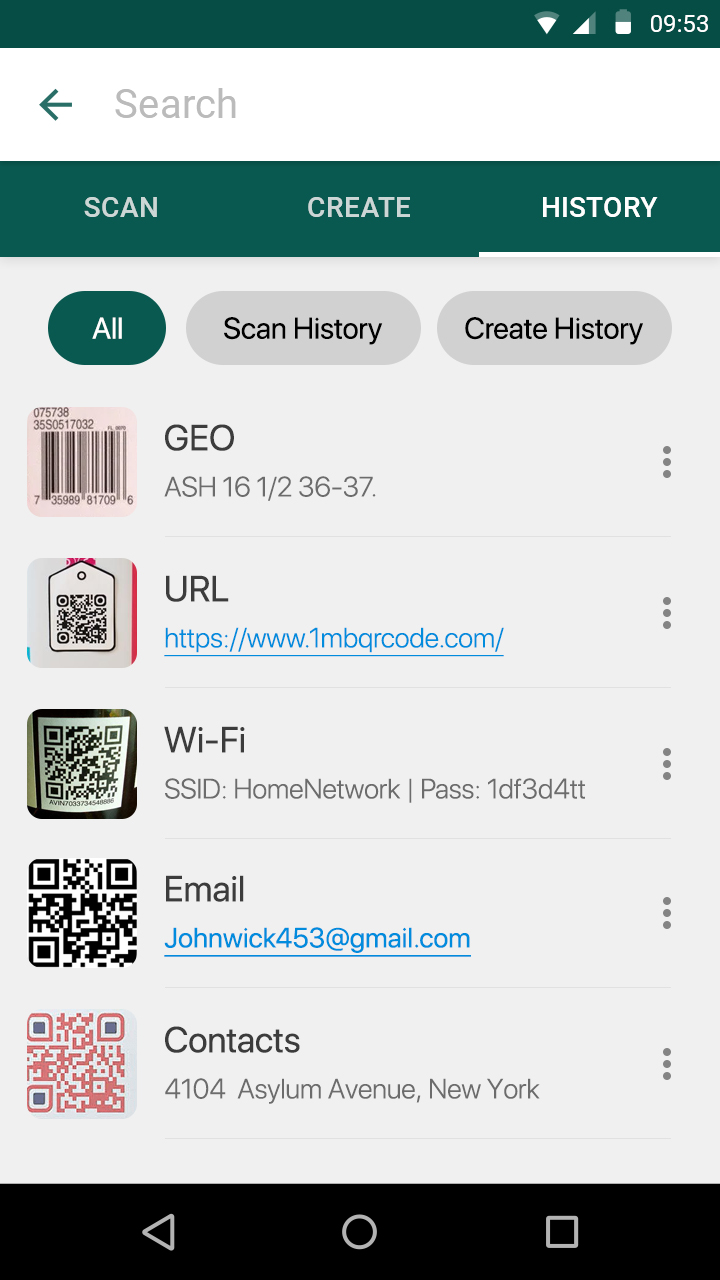 اسکرین شات 6 برنامه QR & Barcode Scanner - QR Scan