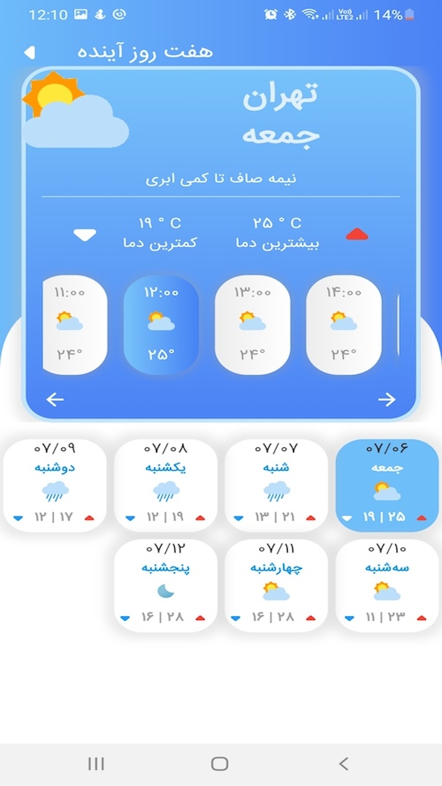 اسکرین شات 4 برنامه هواشناسی ایران