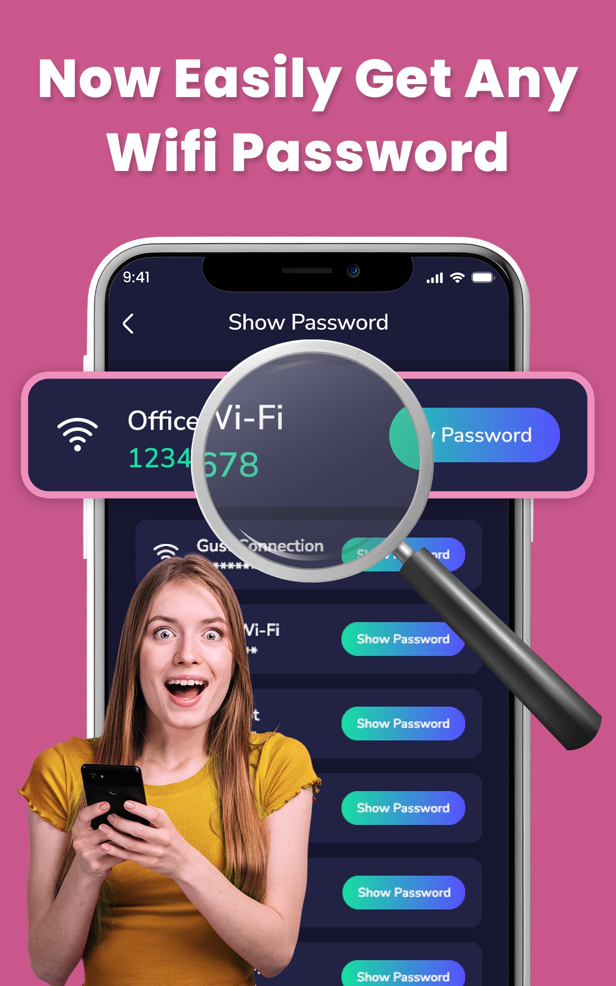 اسکرین شات 2 برنامه Show WIFi Password: WiFi Scan