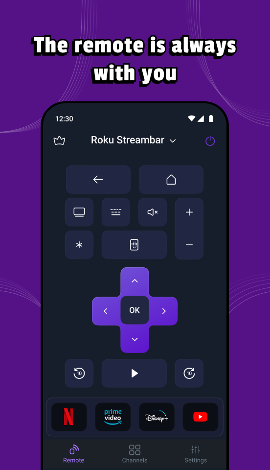 اسکرین شات 1 برنامه TV Remote for Roku