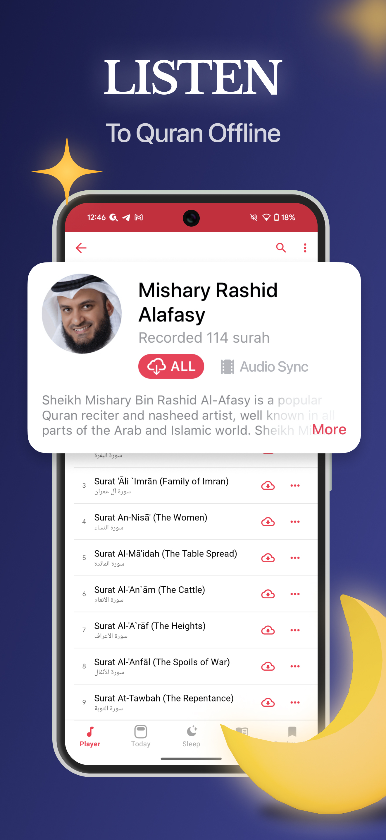 اسکرین شات 1 برنامه Al Quran Pro: Read Holy Quran