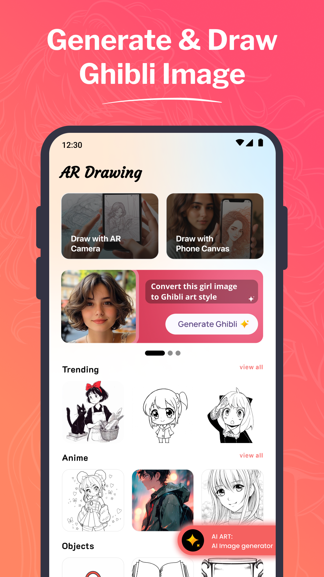 اسکرین شات 4 برنامه ARDrawing: Draw Anime Art