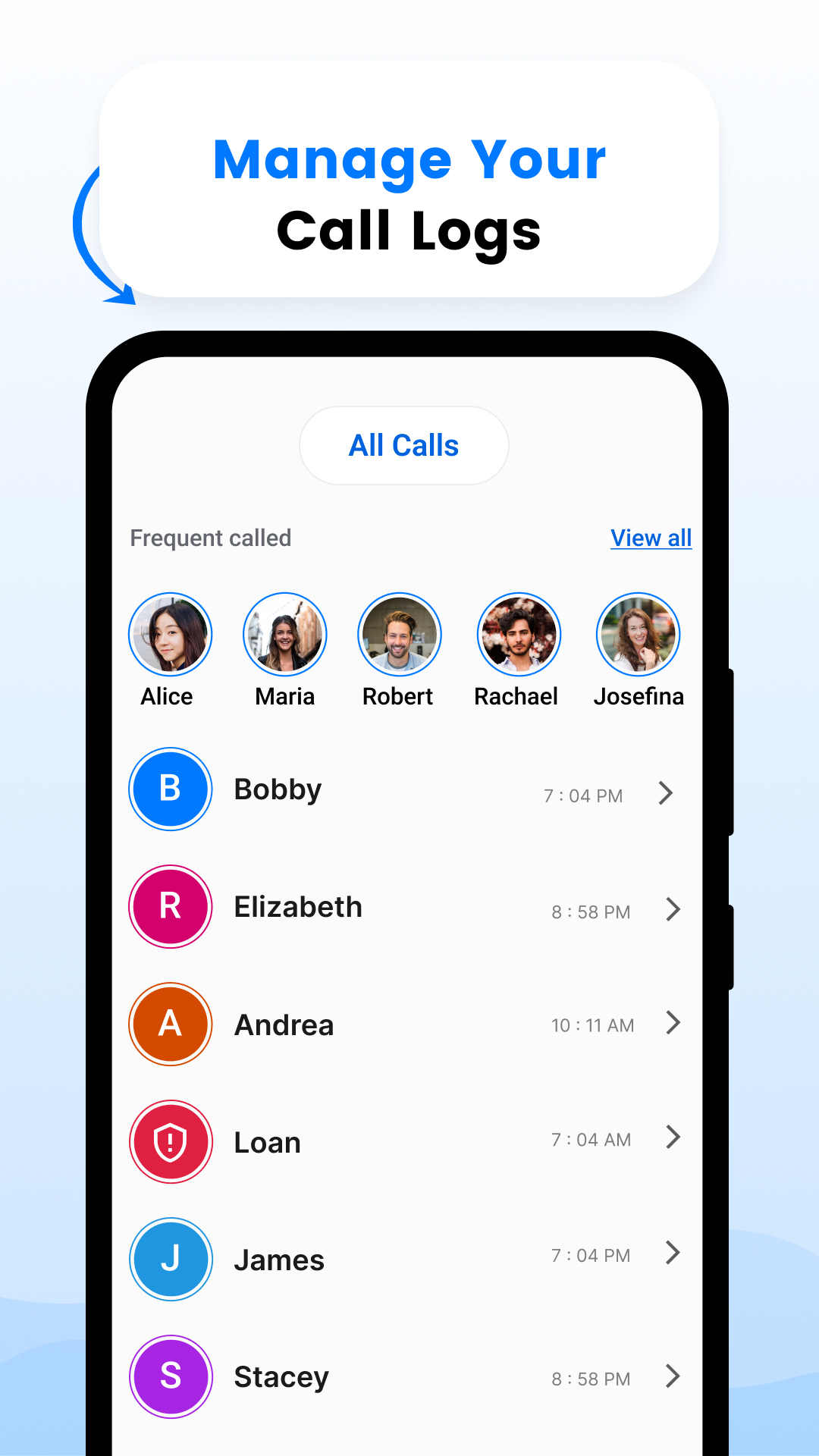 اسکرین شات 2 برنامه Call Blocker: Call Log Manager