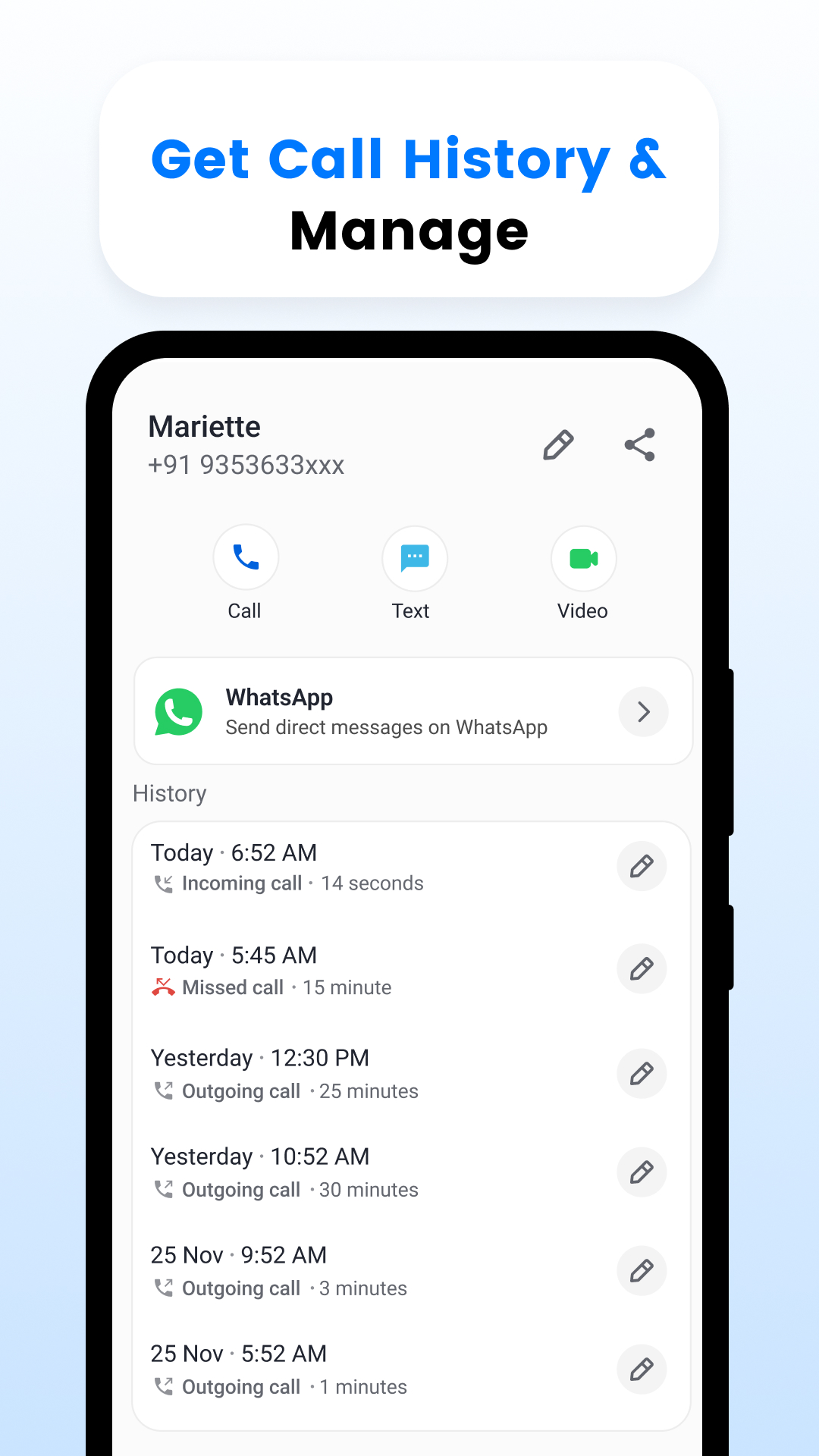 اسکرین شات 6 برنامه Call Blocker: Call Log Manager