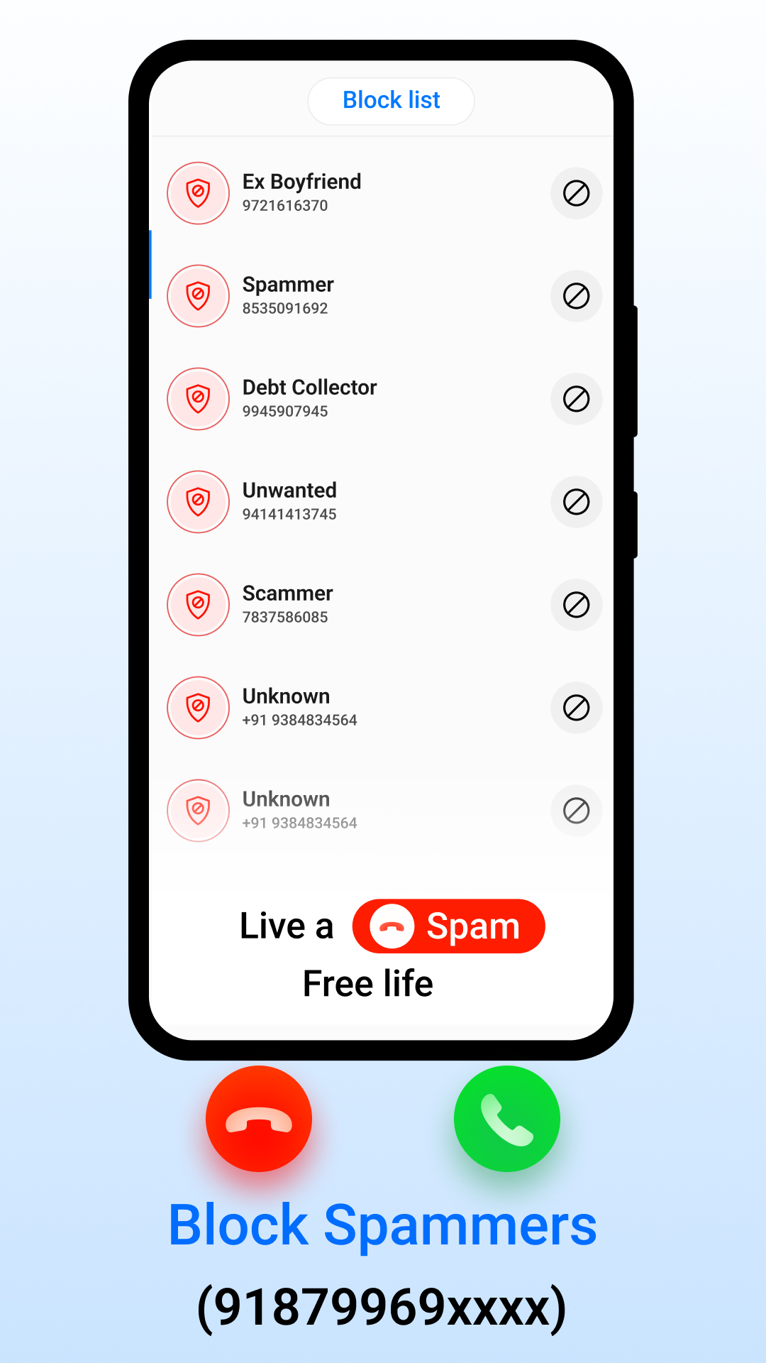اسکرین شات 5 برنامه Call Blocker: Call Log Manager