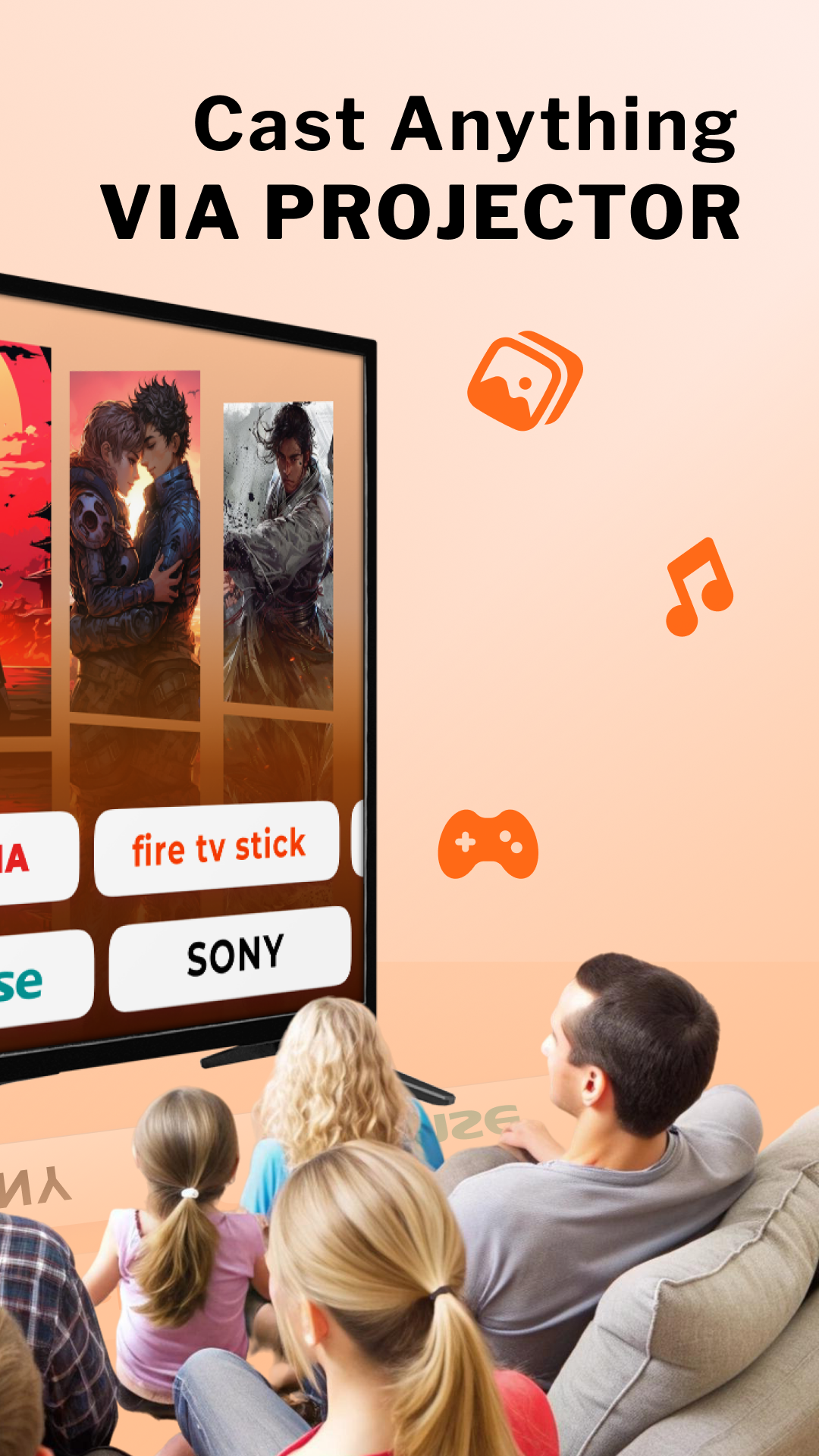 اسکرین شات 3 برنامه Projector HD Simulator: Cast
