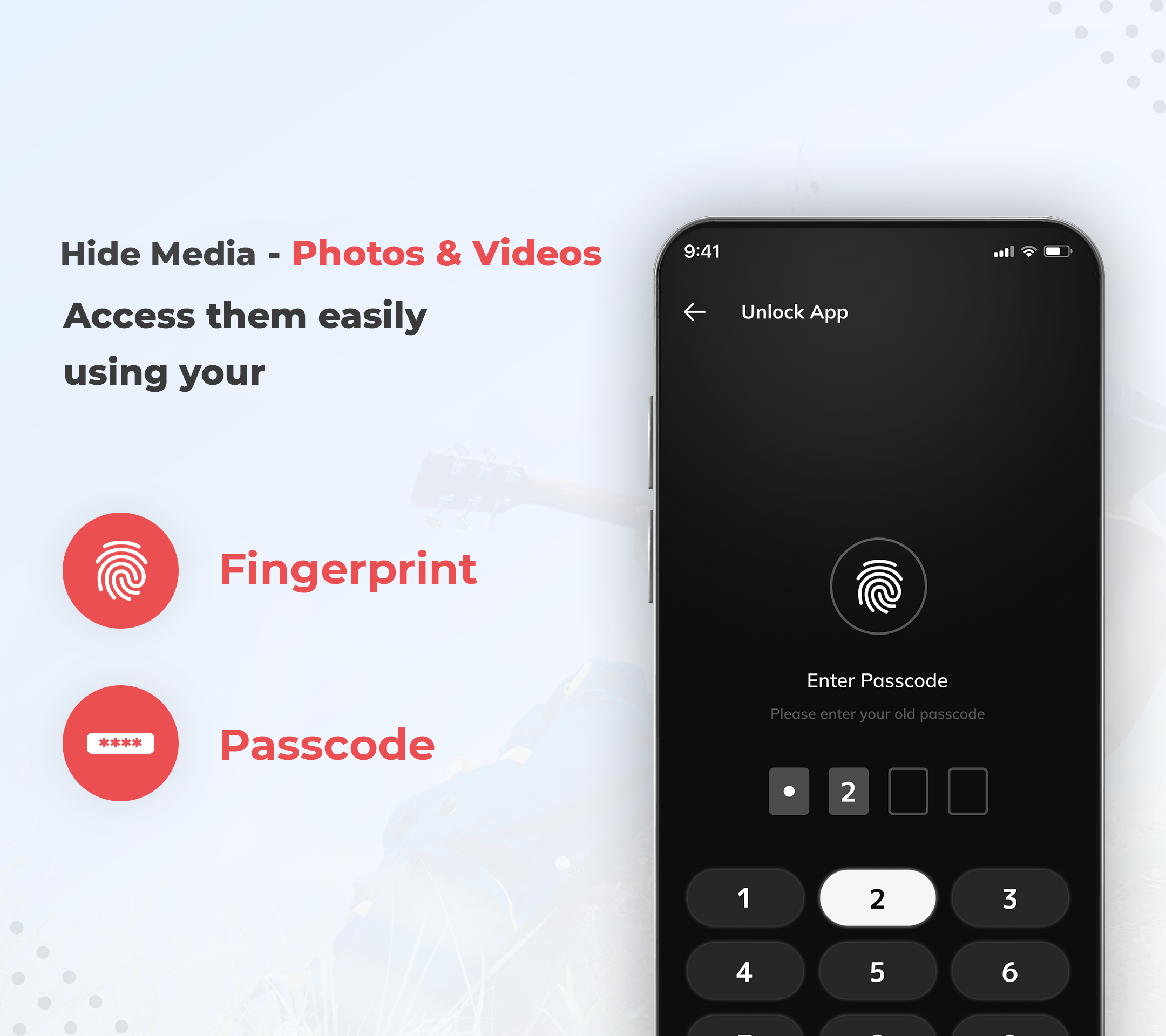 اسکرین شات 1 برنامه Fingerprint Lock Photos