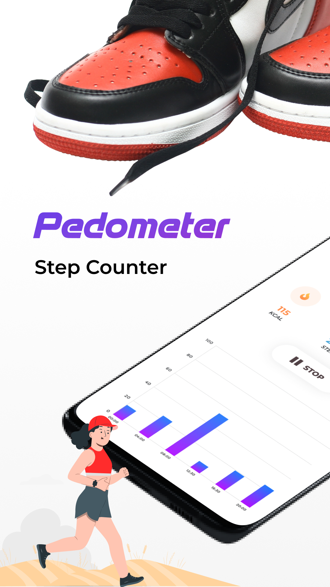 اسکرین شات 1 برنامه Pedometer: Step Counter & Walk