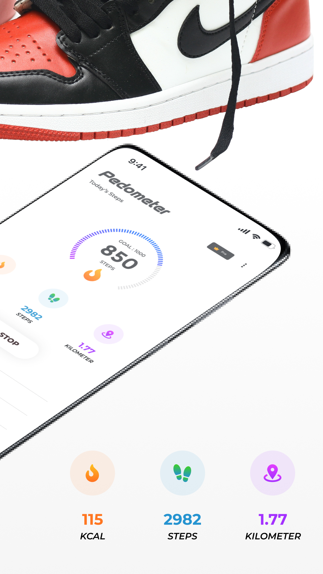 اسکرین شات 2 برنامه Pedometer: Step Counter & Walk