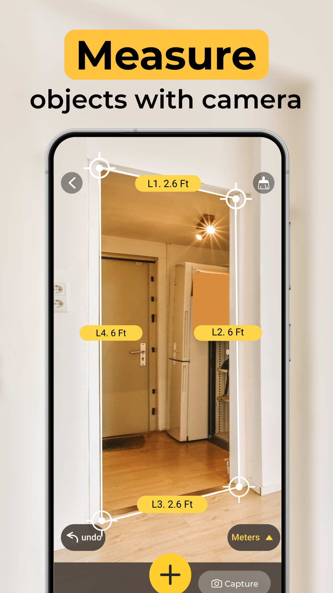 اسکرین شات 1 برنامه AR Measure : 3D Tape Ruler