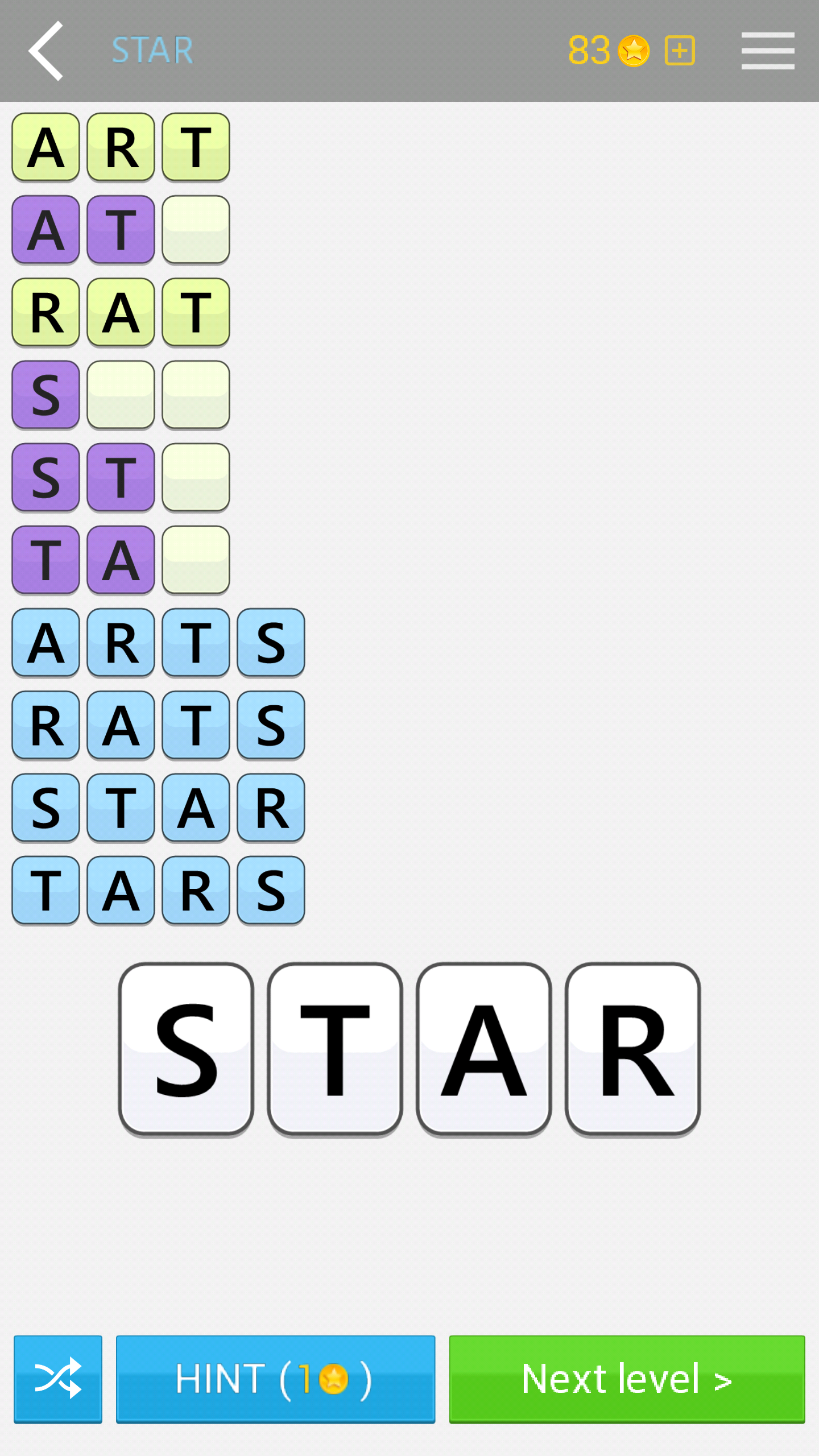 اسکرین شات 1 بازی AnagramApp. Word anagrams