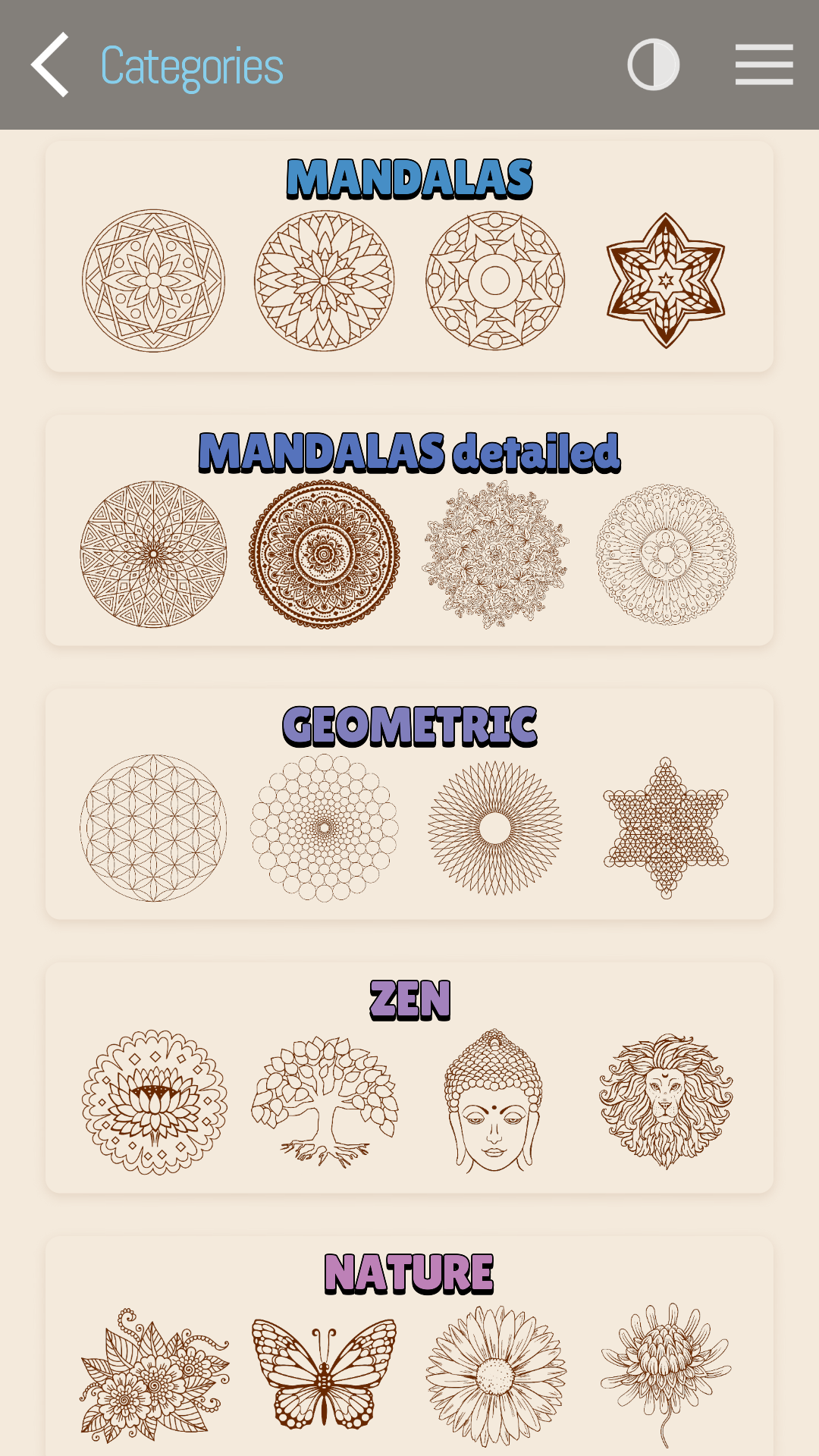 اسکرین شات 4 برنامه Coloring Mandalas