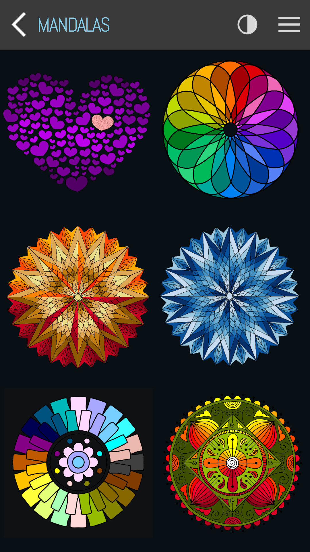 اسکرین شات 1 برنامه Coloring Mandalas
