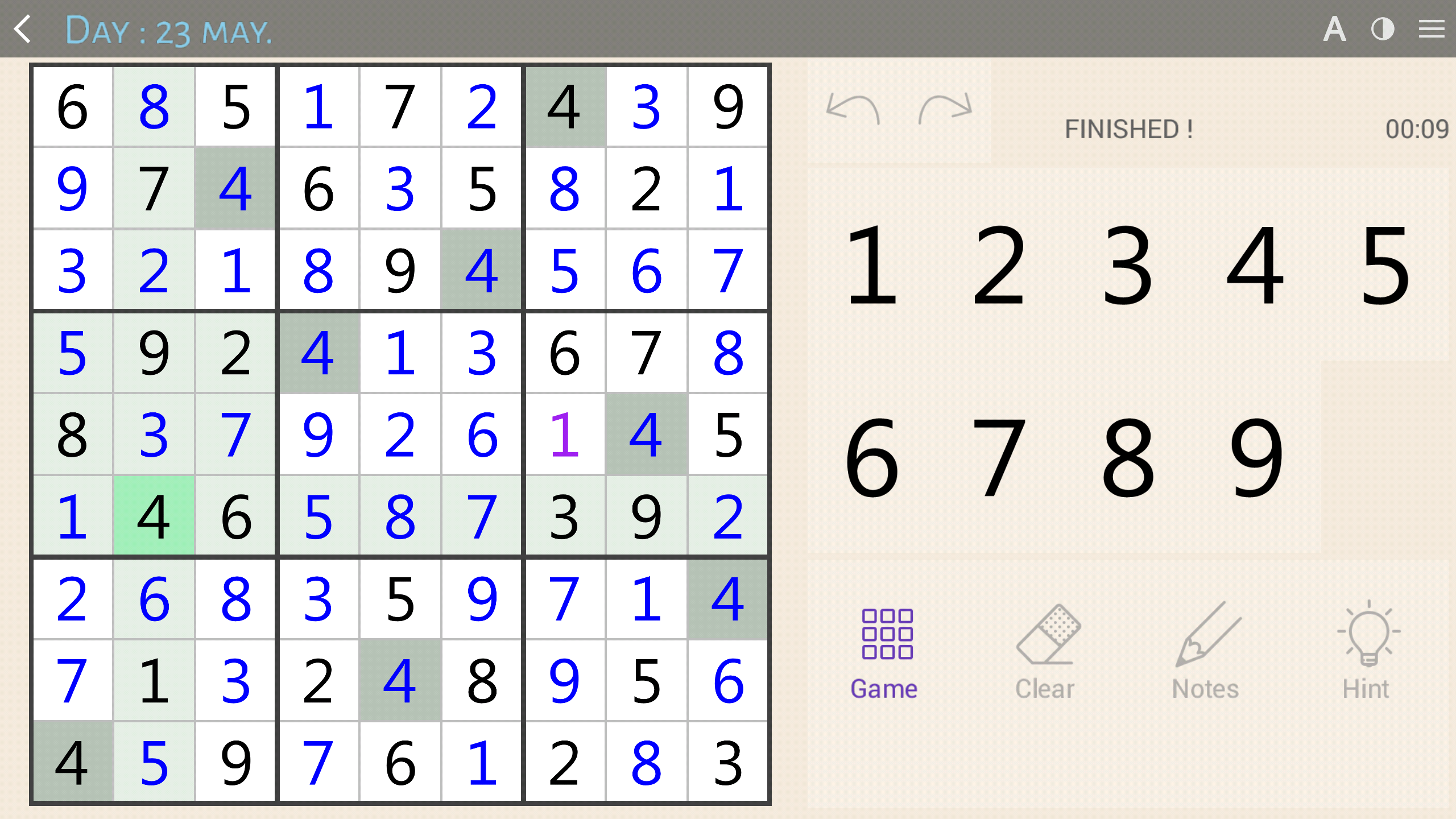 اسکرین شات 8 بازی Sudoku classic