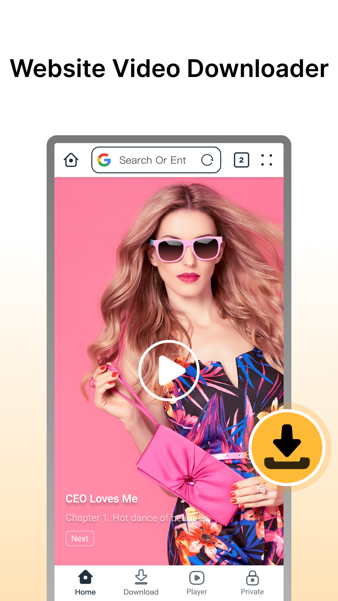 اسکرین شات 1 برنامه Fast Downloader - Video Player