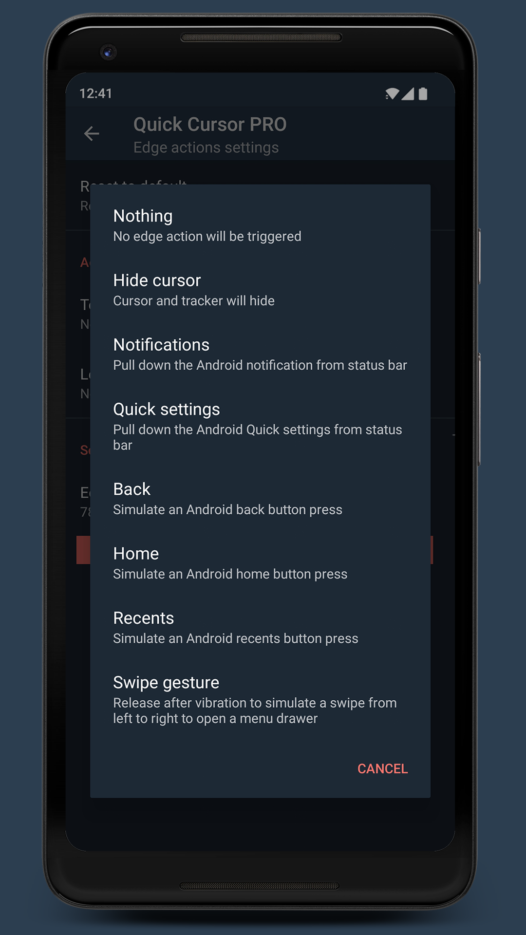 اسکرین شات 5 برنامه Quick Cursor: One-Handed mode