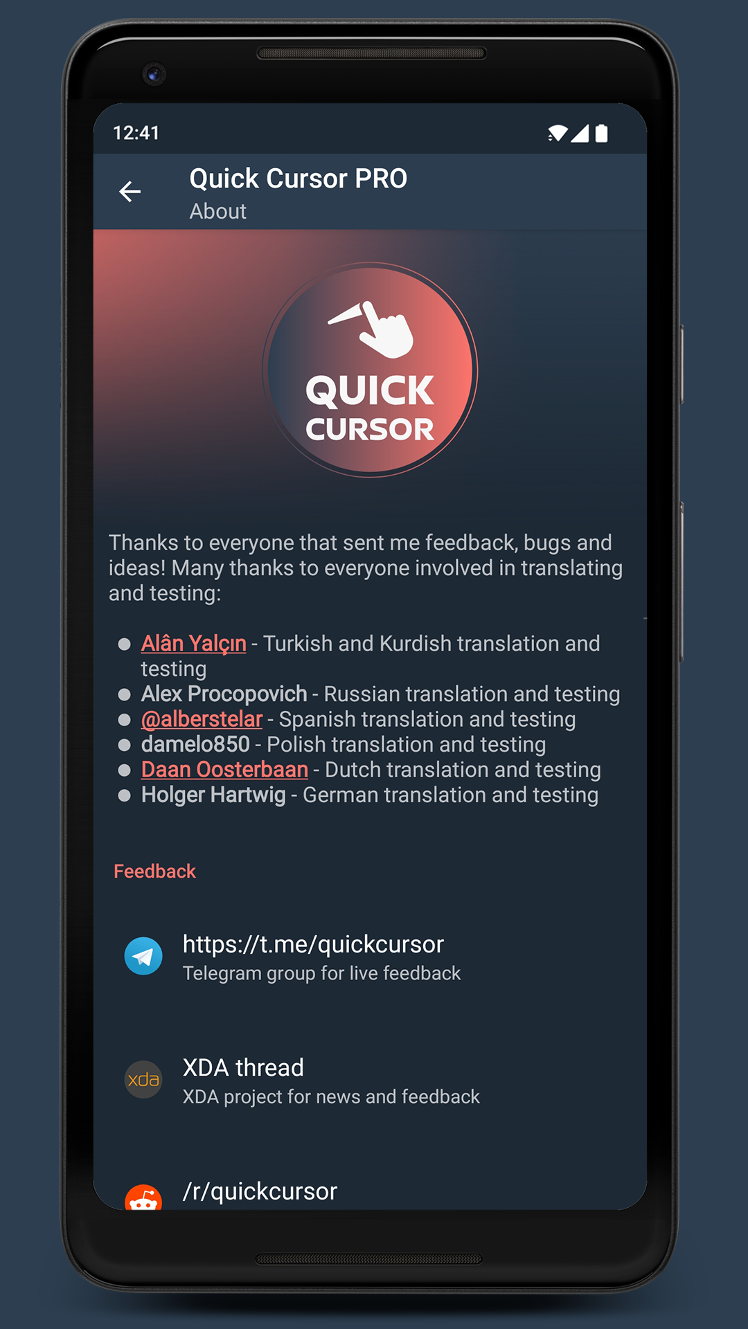 اسکرین شات 7 برنامه Quick Cursor: One-Handed mode