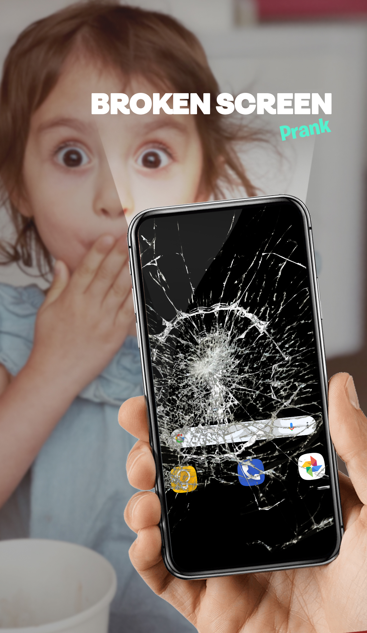 اسکرین شات 1 برنامه Broken Screen Prank 2022