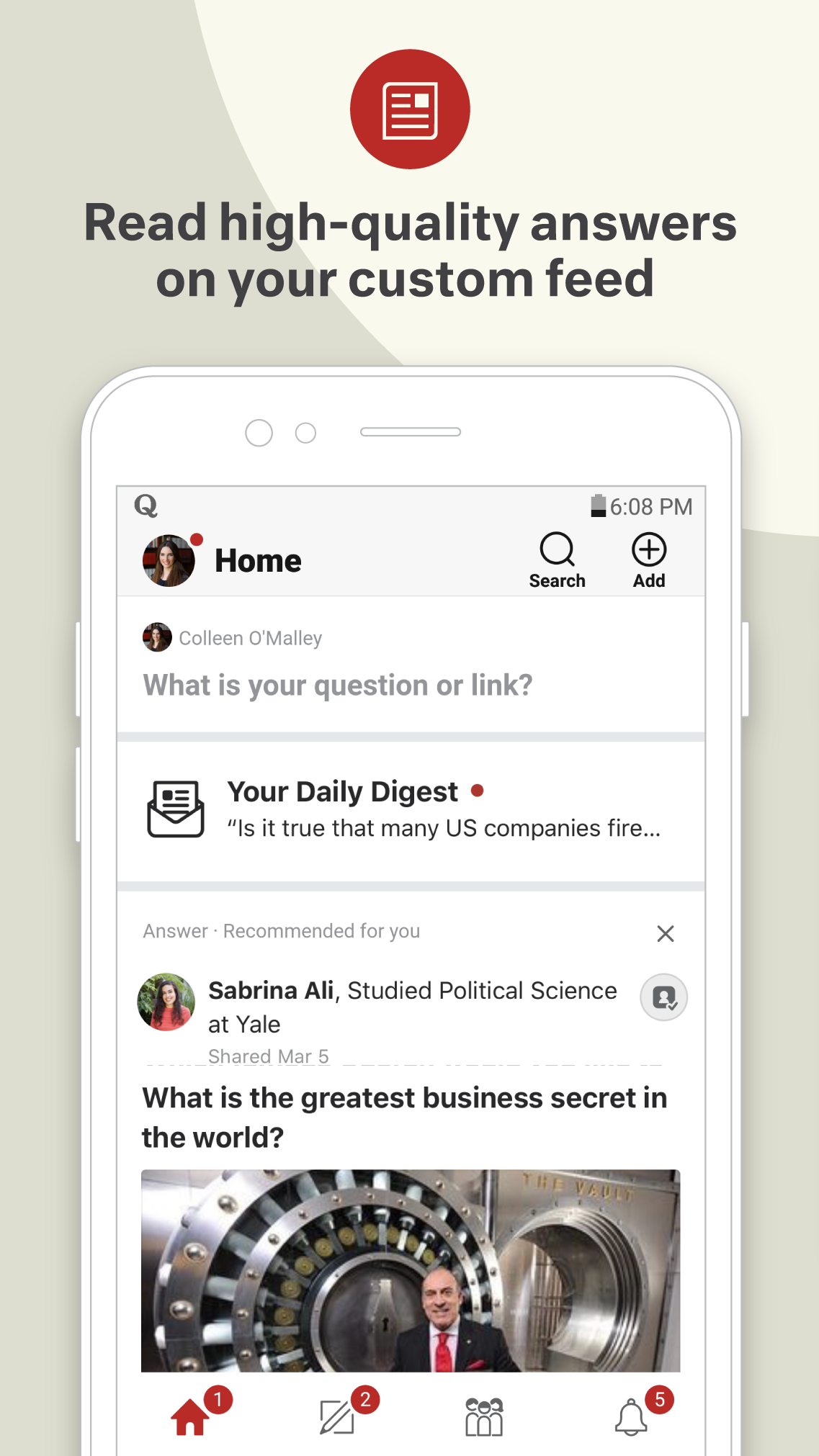 اسکرین شات 1 برنامه Quora: the knowledge platform