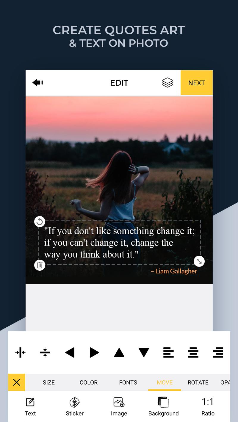 اسکرین شات 3 برنامه Quote Maker - Text On Photo