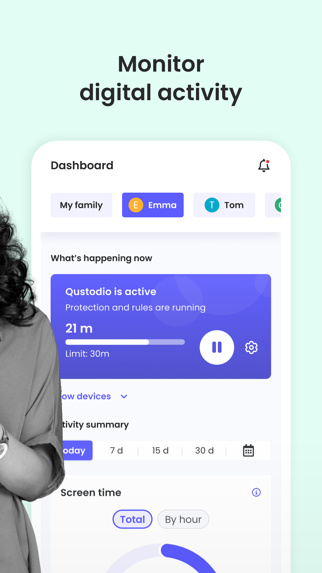 اسکرین شات 5 برنامه Kids App Qustodio