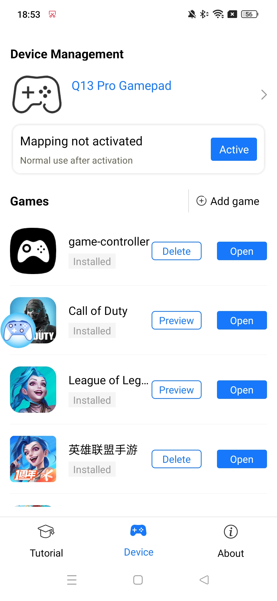 اسکرین شات 1 برنامه Gamepad Plus