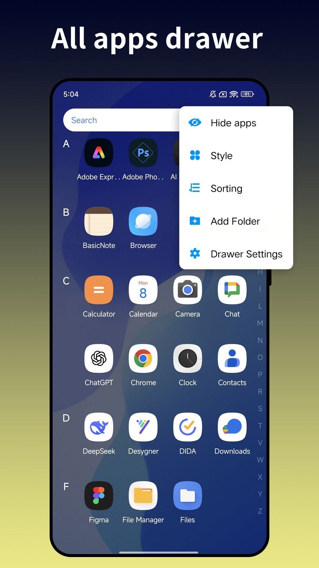 اسکرین شات 2 برنامه Rich Launcher for Android 16