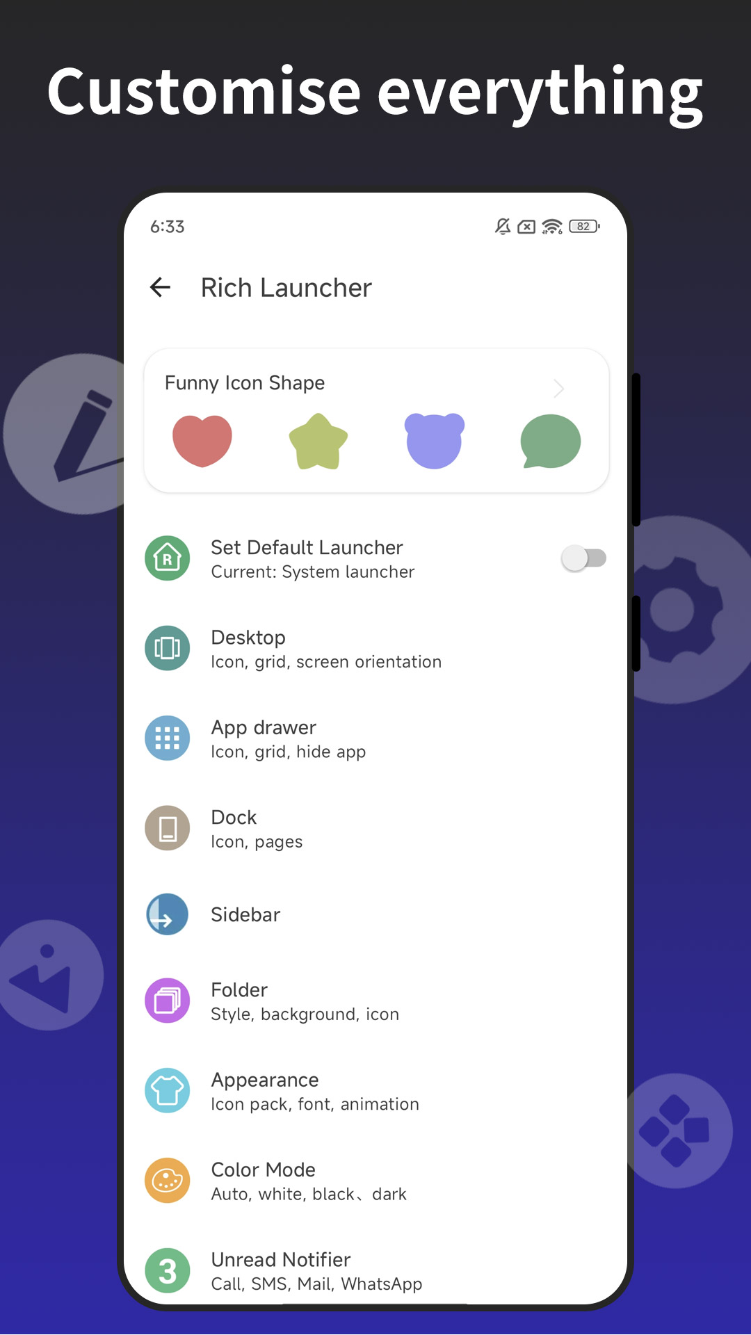 اسکرین شات 8 برنامه Rich Launcher for Android 16