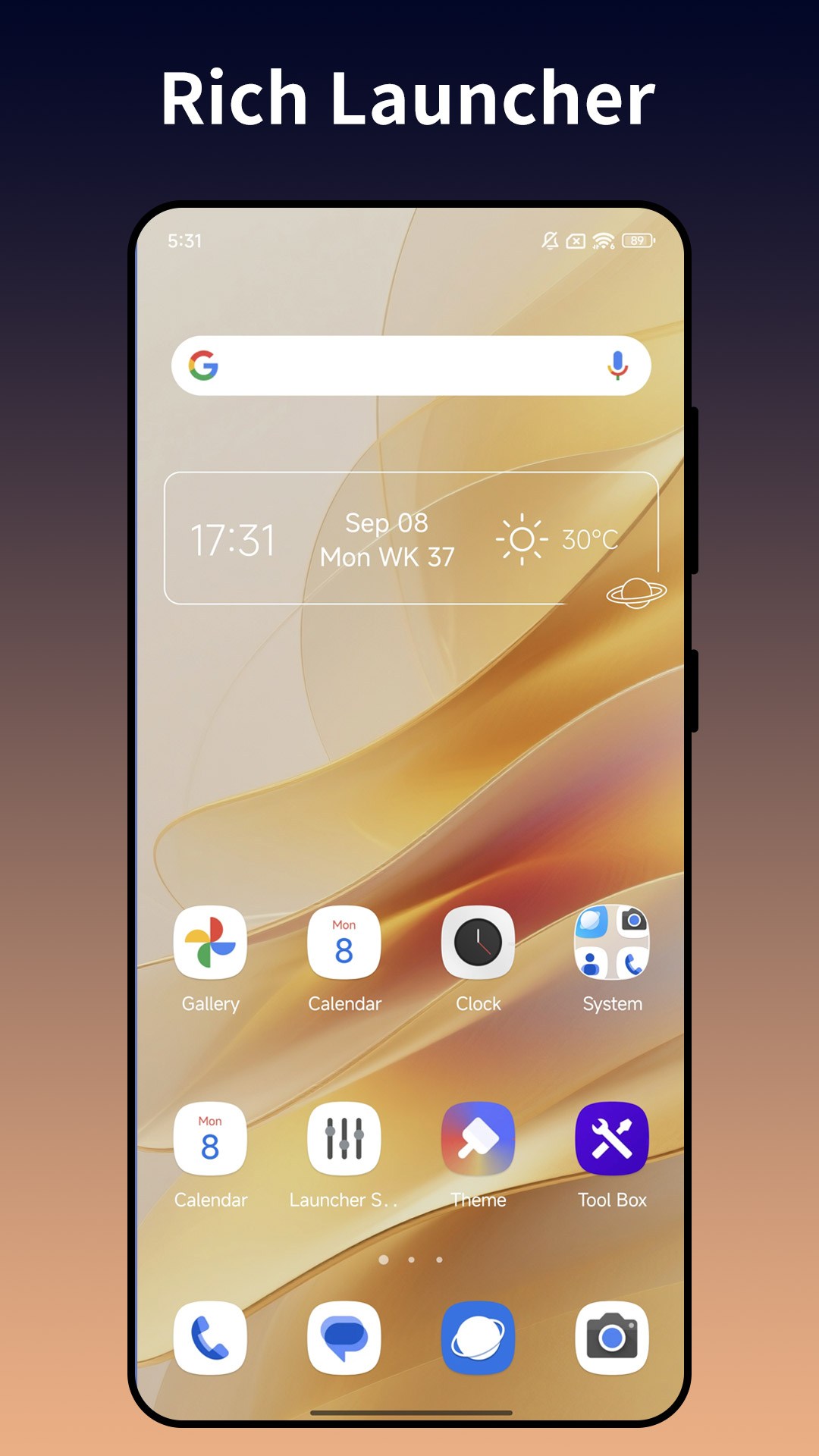 اسکرین شات 1 برنامه Rich Launcher for Android 16