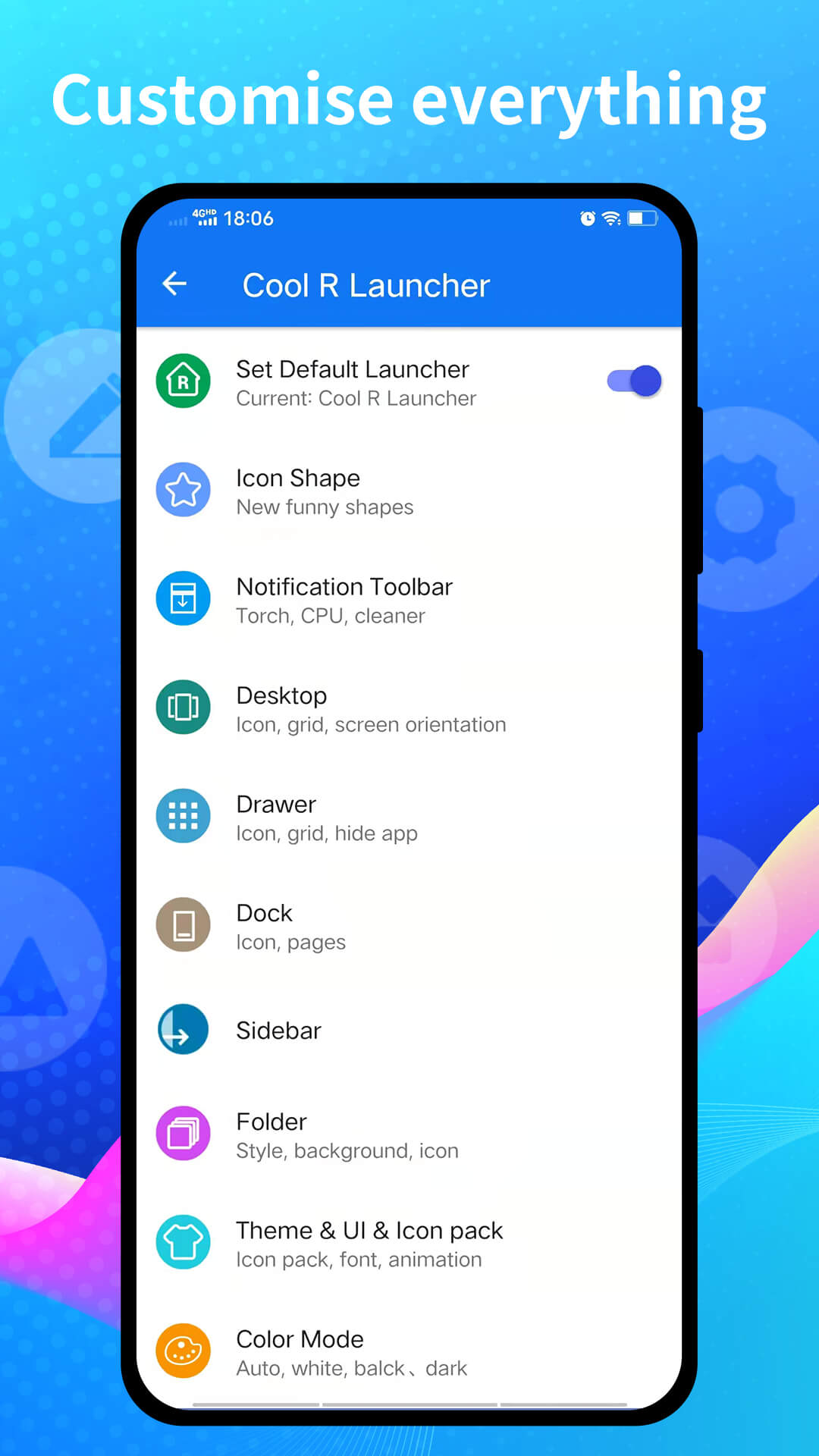 اسکرین شات 7 برنامه Cool R Launcher for Android 11