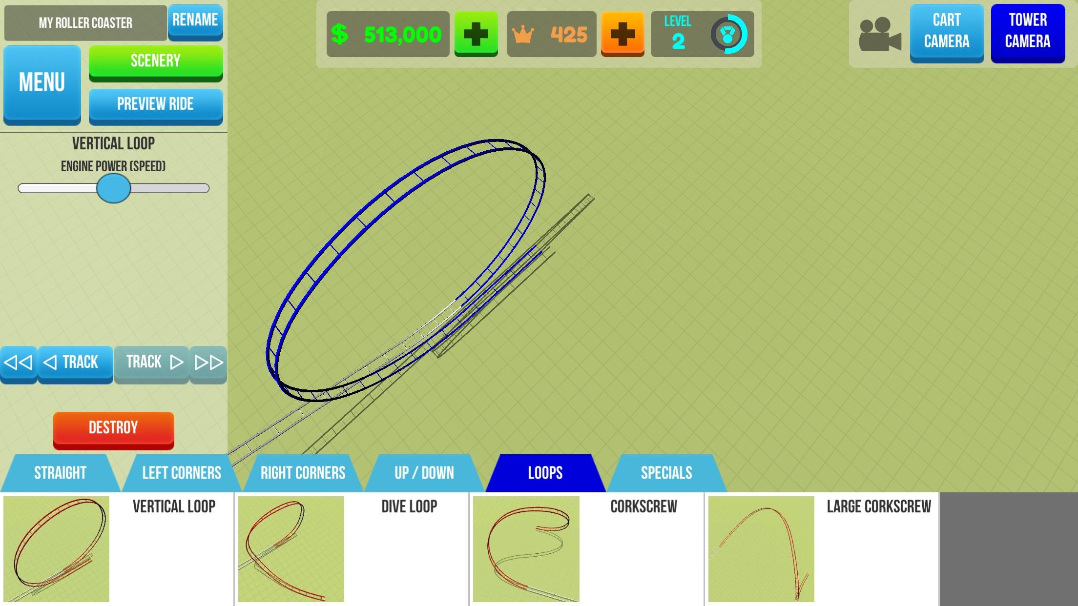 اسکرین شات 2 بازی Roller Coaster Builder