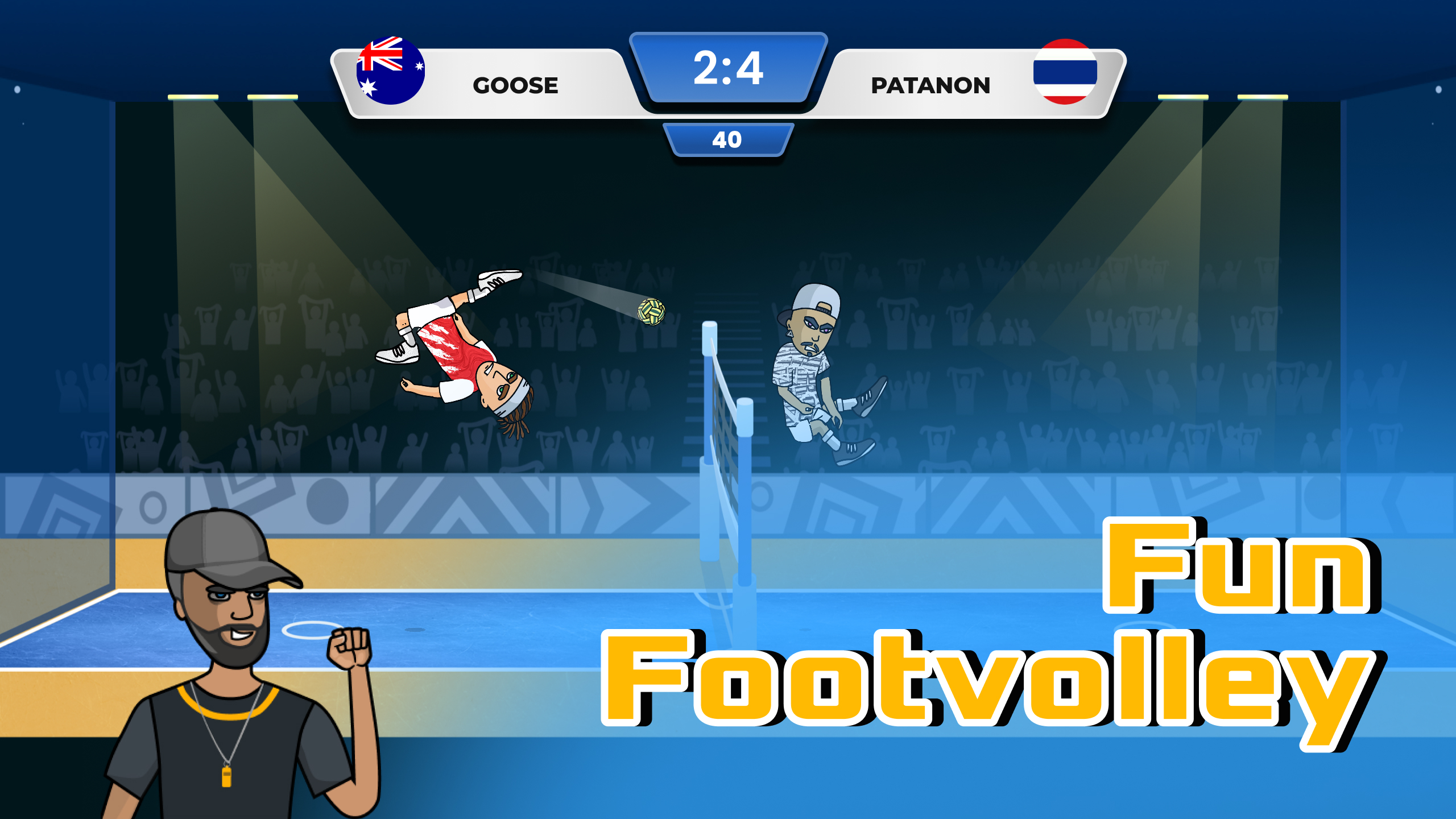 اسکرین شات 1 بازی Soccer Spike - Kick Volleyball