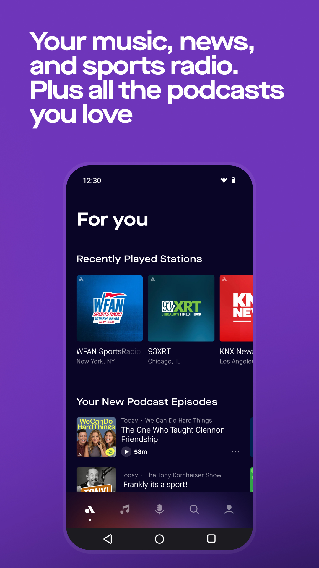 اسکرین شات 3 برنامه Audacy: Radio & Sports Talk