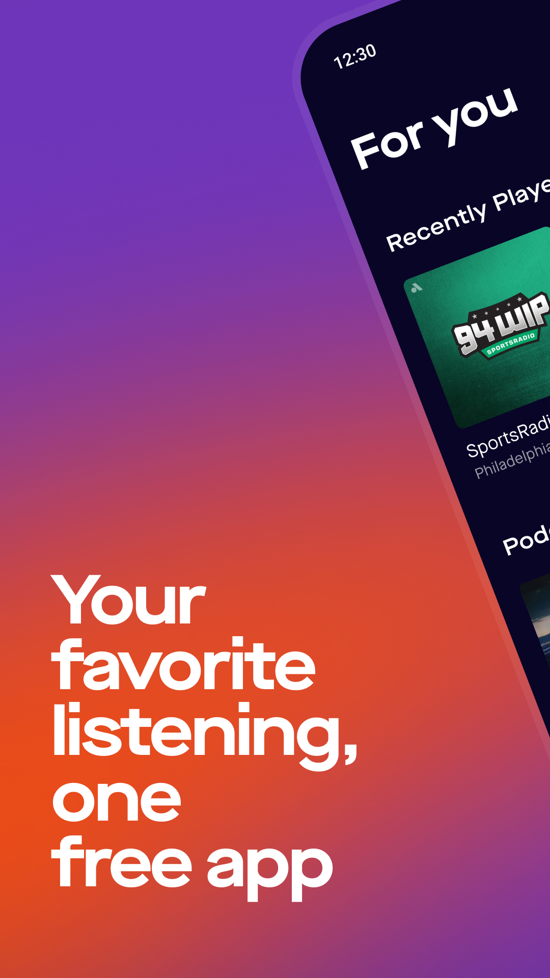 اسکرین شات 1 برنامه Audacy: Radio & Sports Talk