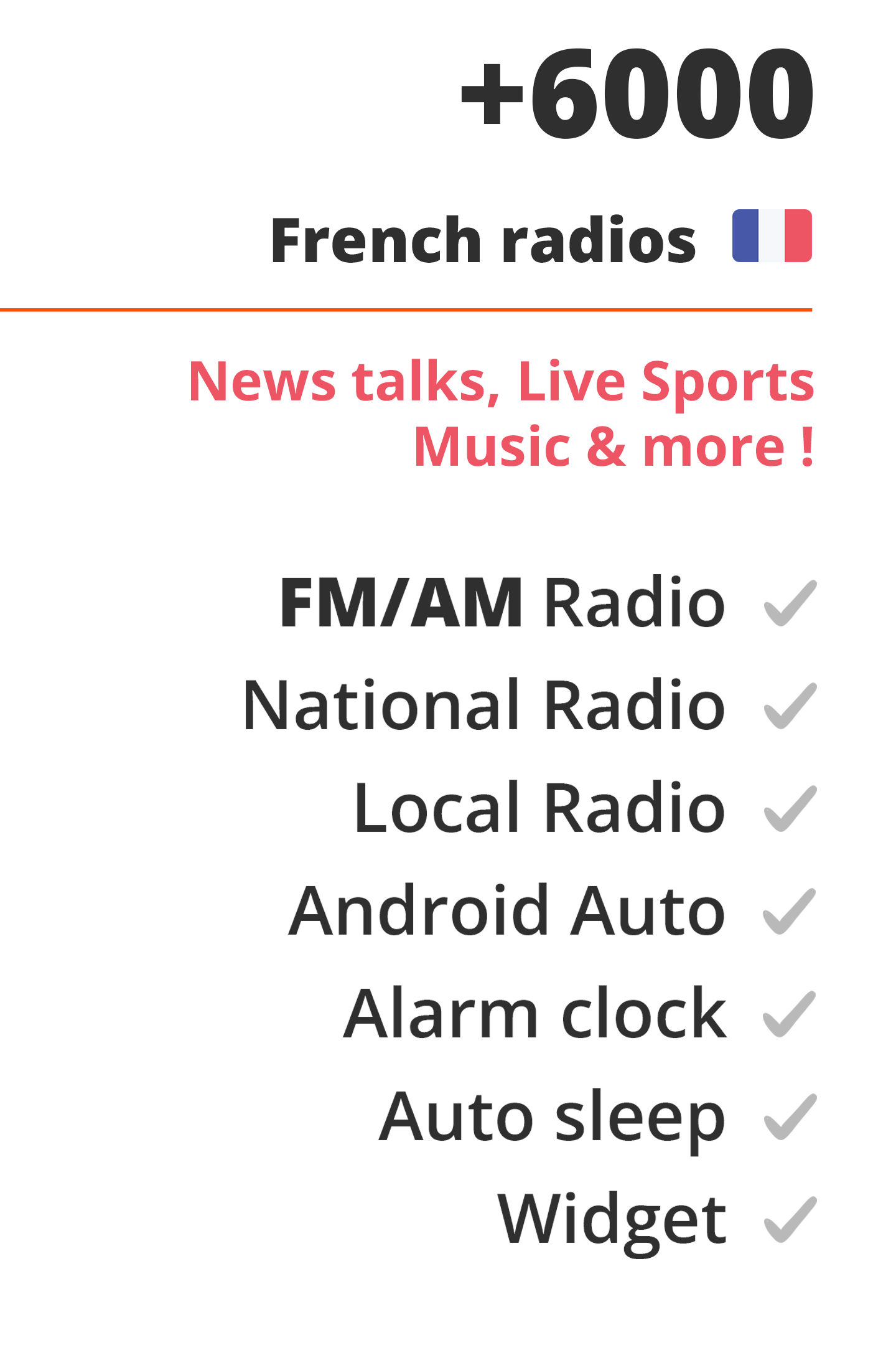 اسکرین شات 1 برنامه Live French Radio FM Online