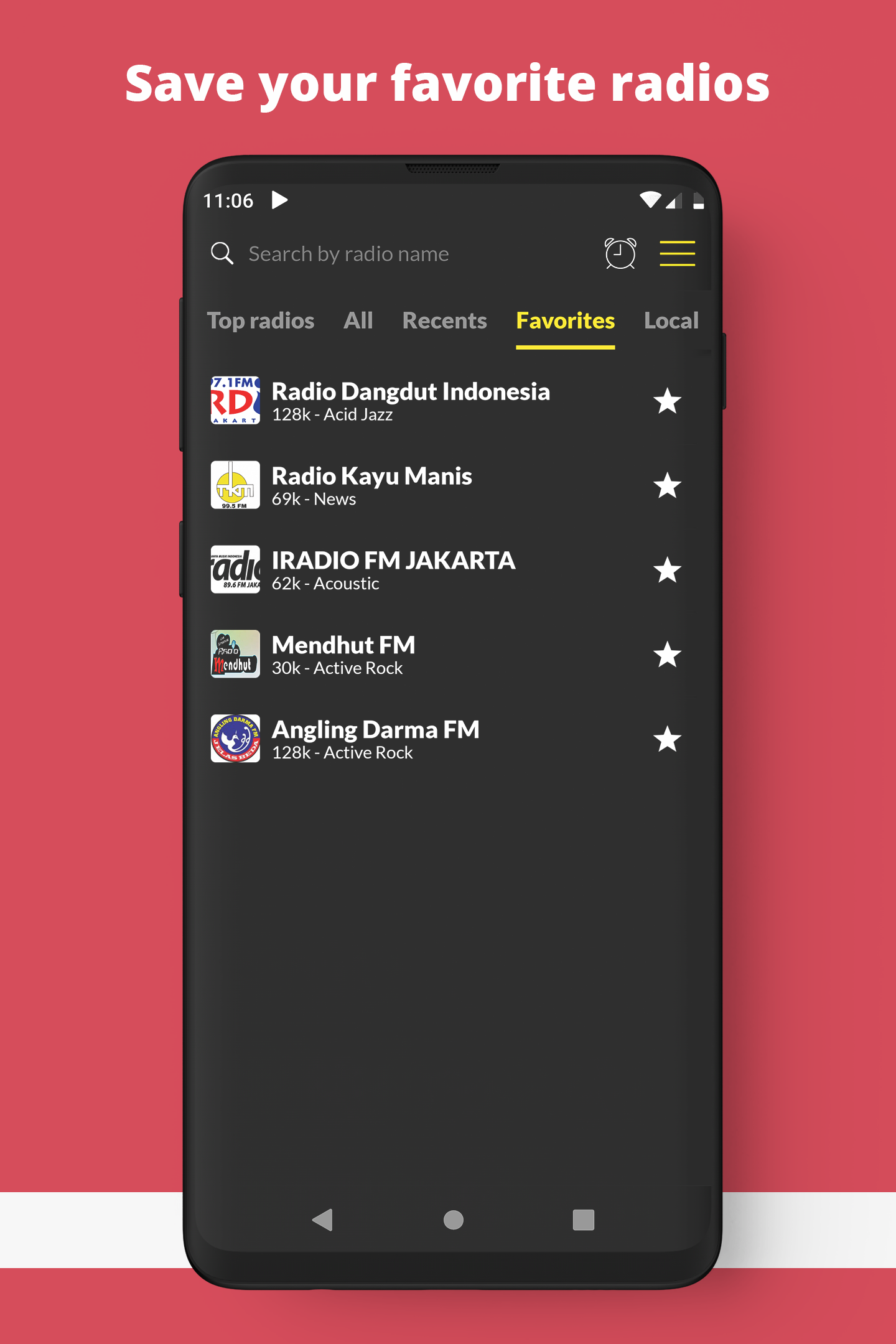 اسکرین شات 3 برنامه FM Radio Indonesia Online