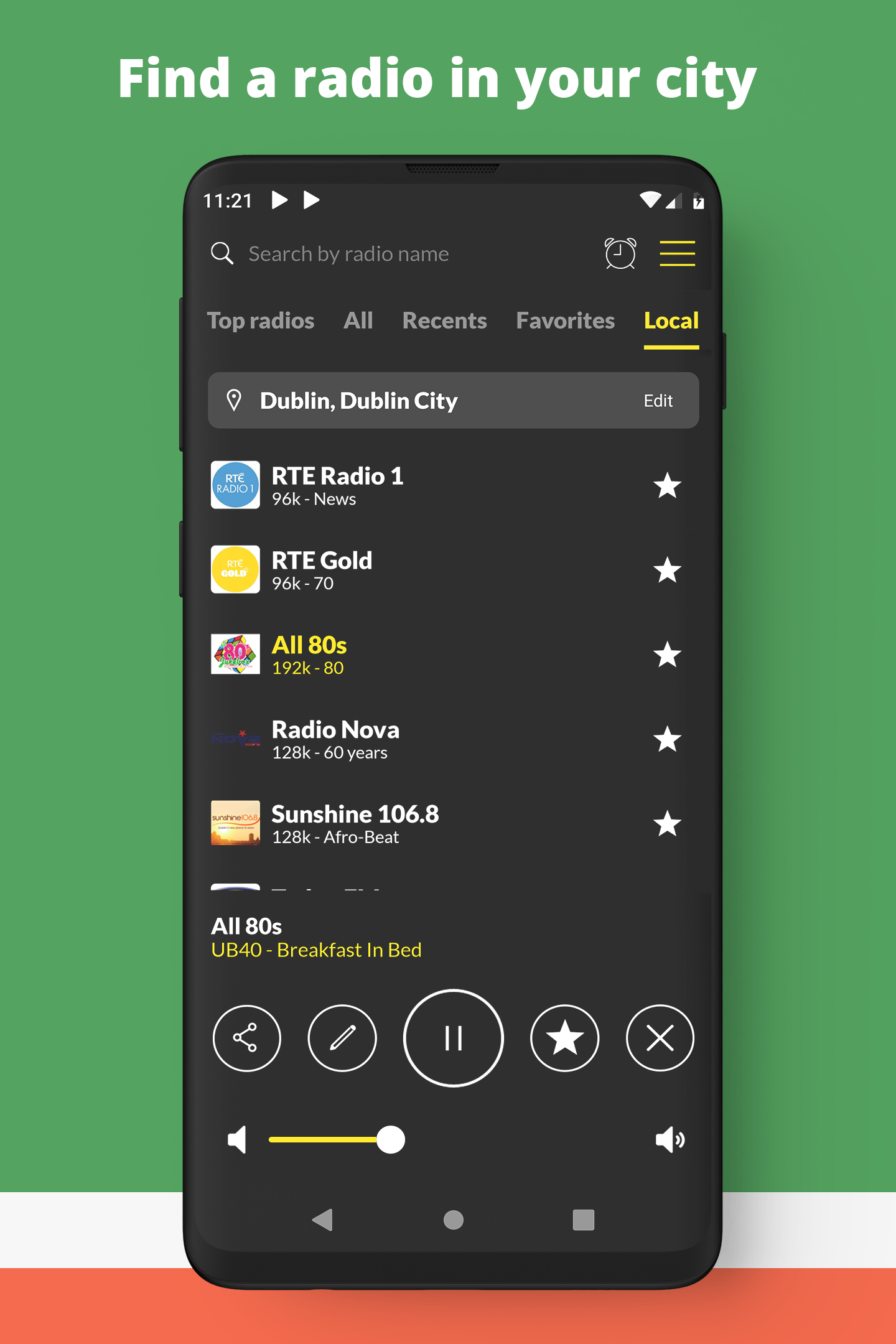 اسکرین شات 6 برنامه Radio Ireland FM online