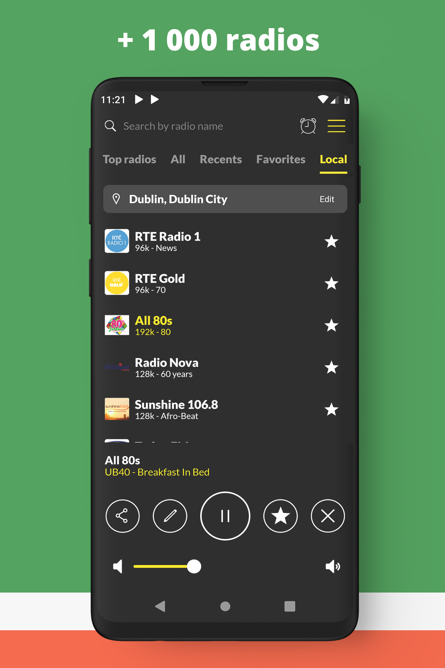 اسکرین شات 2 برنامه Radio Ireland FM online
