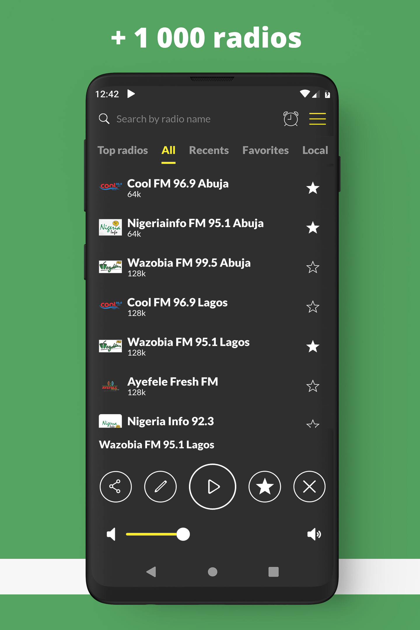 اسکرین شات 2 برنامه Radio Nigeria: Radio FM Online