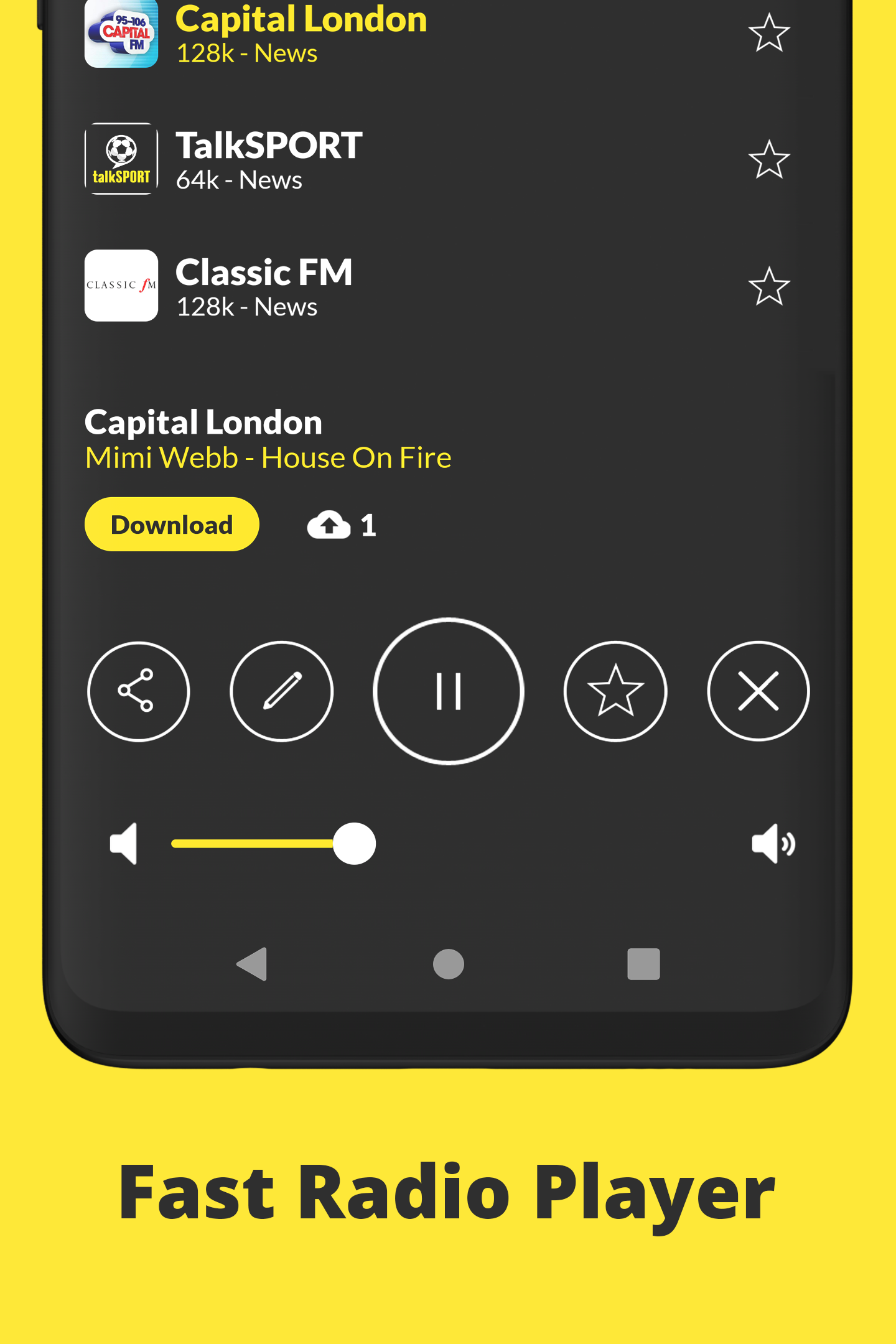 اسکرین شات 3 برنامه Radio UK: Online FM Radio