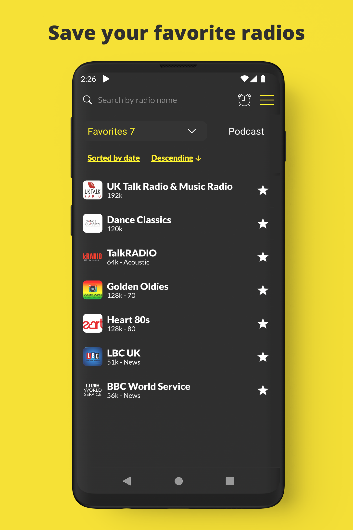 اسکرین شات 4 برنامه Radio UK: Online FM Radio