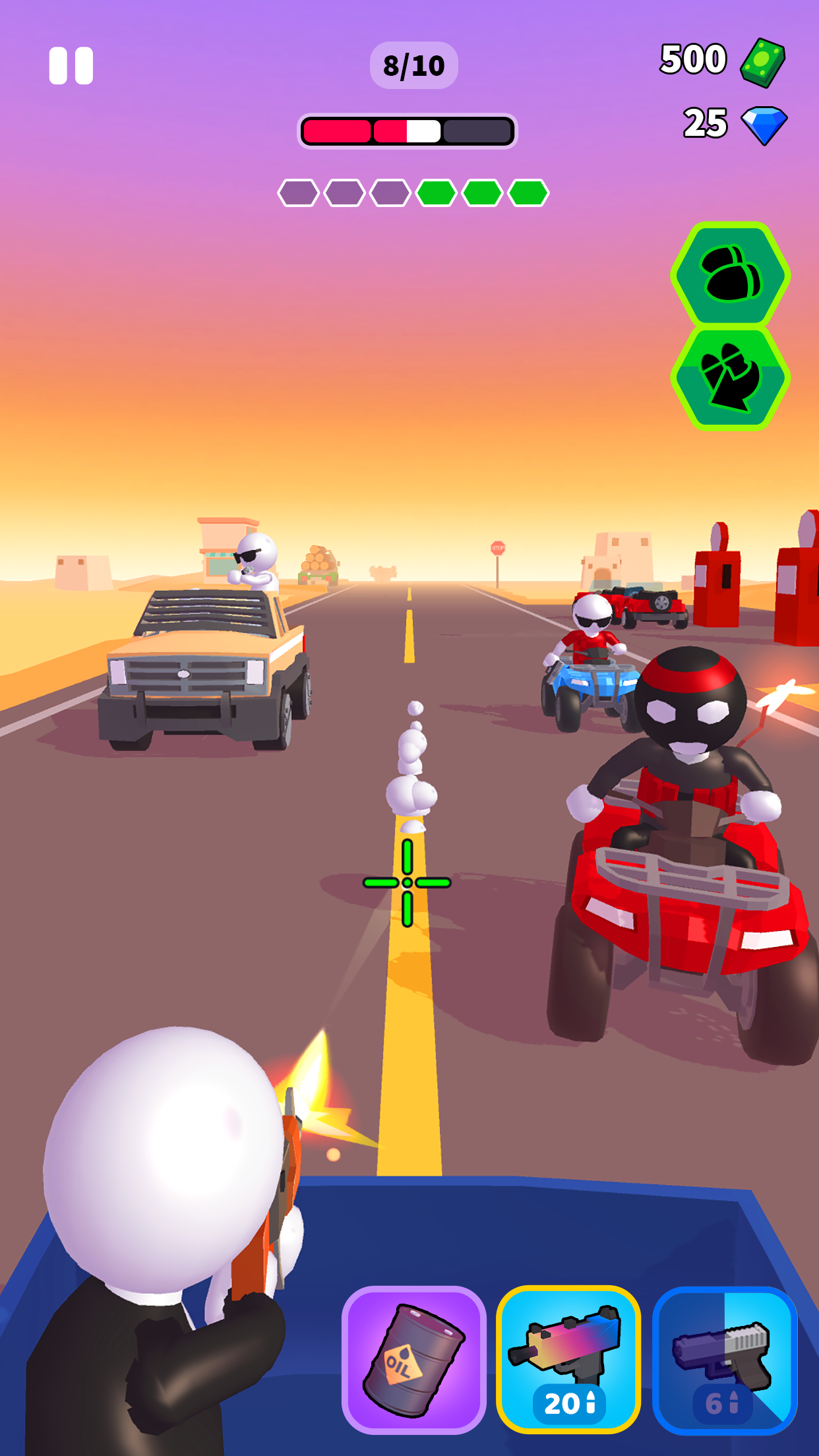 اسکرین شات 2 بازی Rage Road - Car Shooting Game