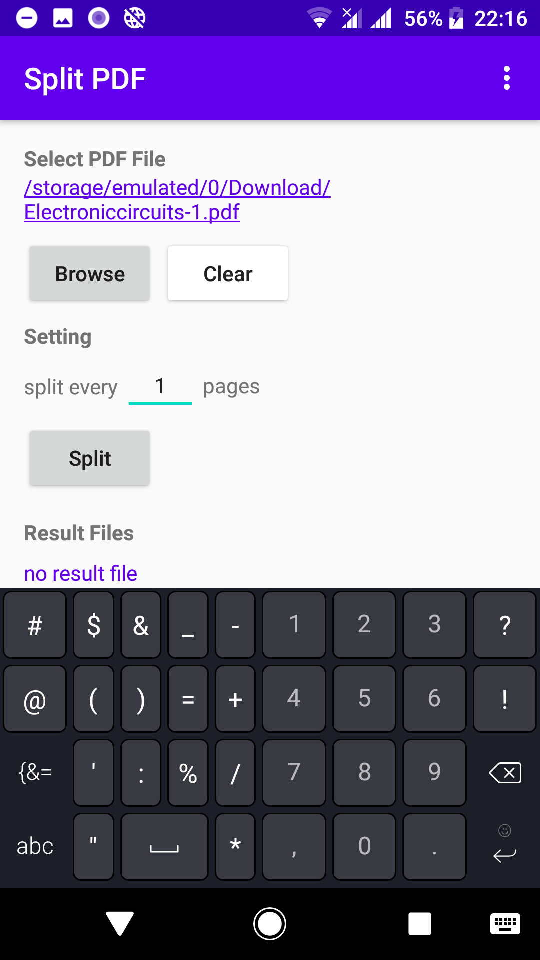 اسکرین شات 3 برنامه Split PDF Pages