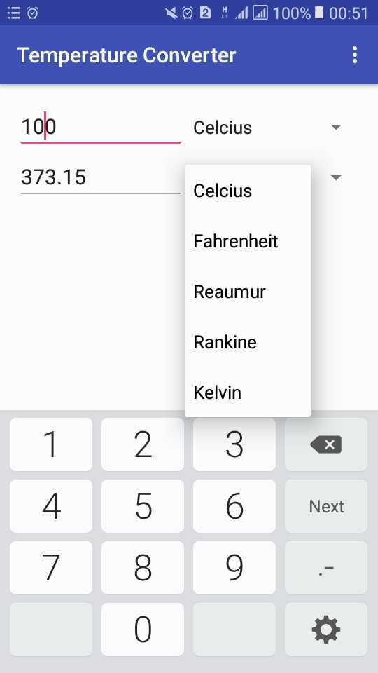 اسکرین شات 2 برنامه Temperature Converter :Celcius