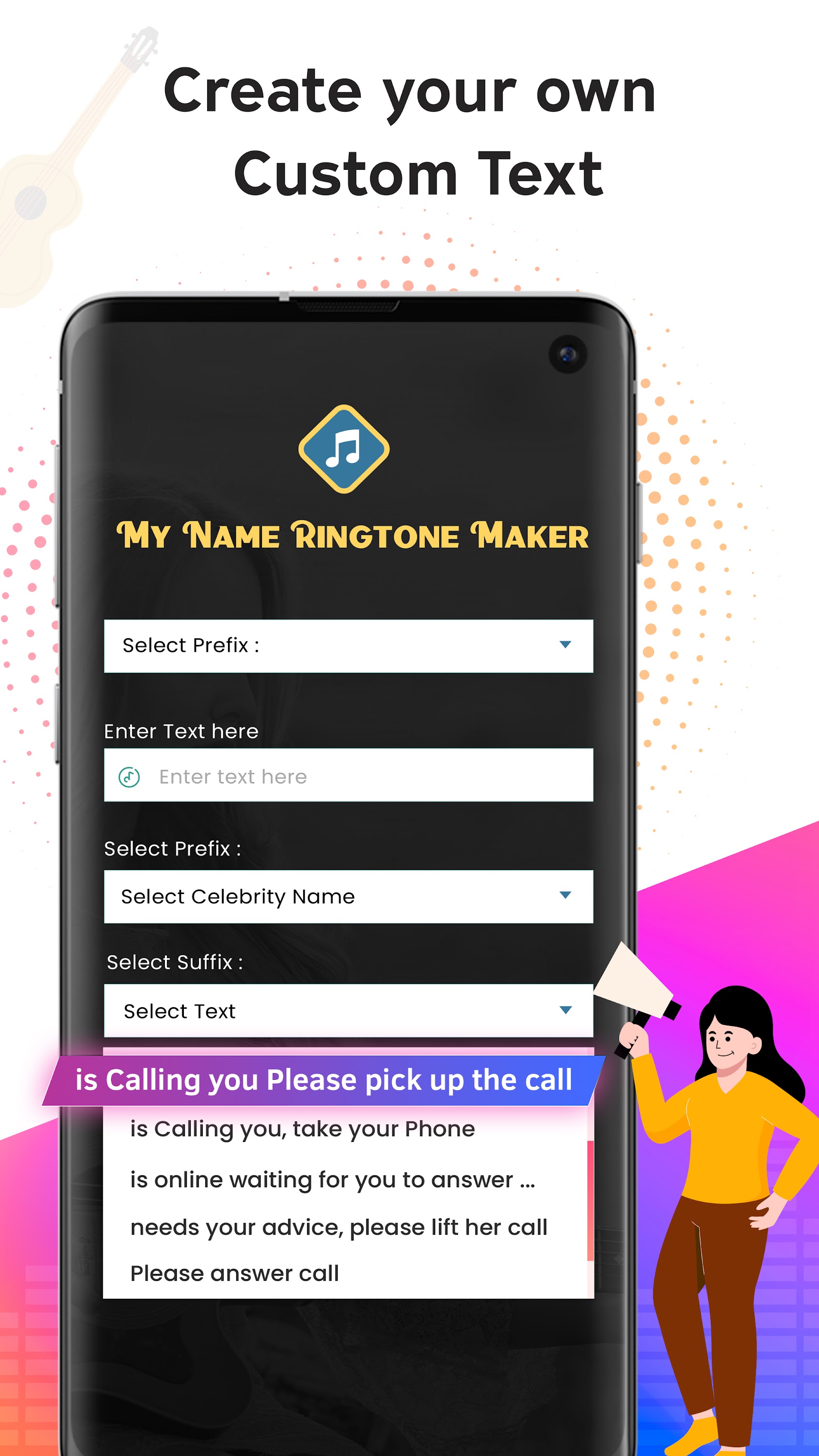 اسکرین شات 1 برنامه My Name Ringtone Maker