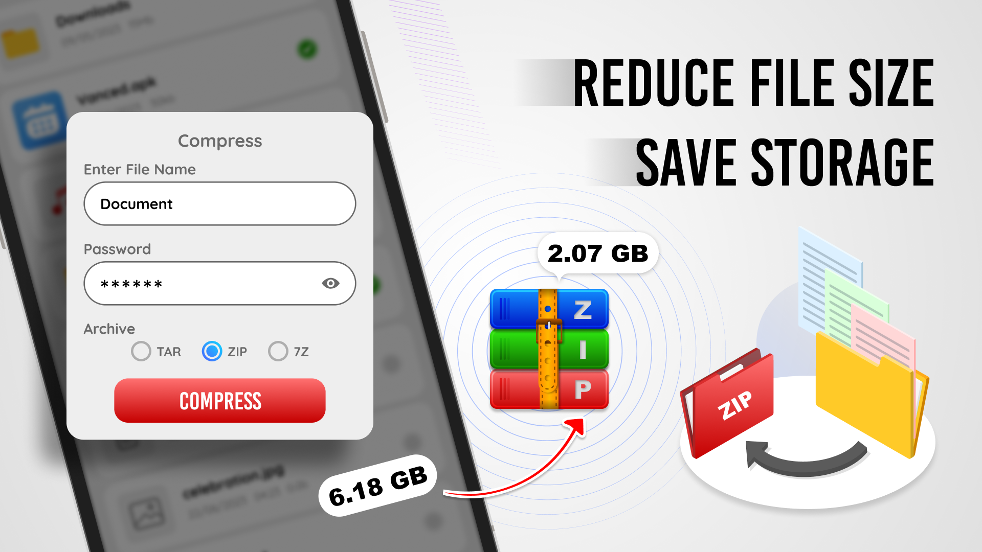 اسکرین شات 2 برنامه Zip Extractor - Zip UnZIP RAR