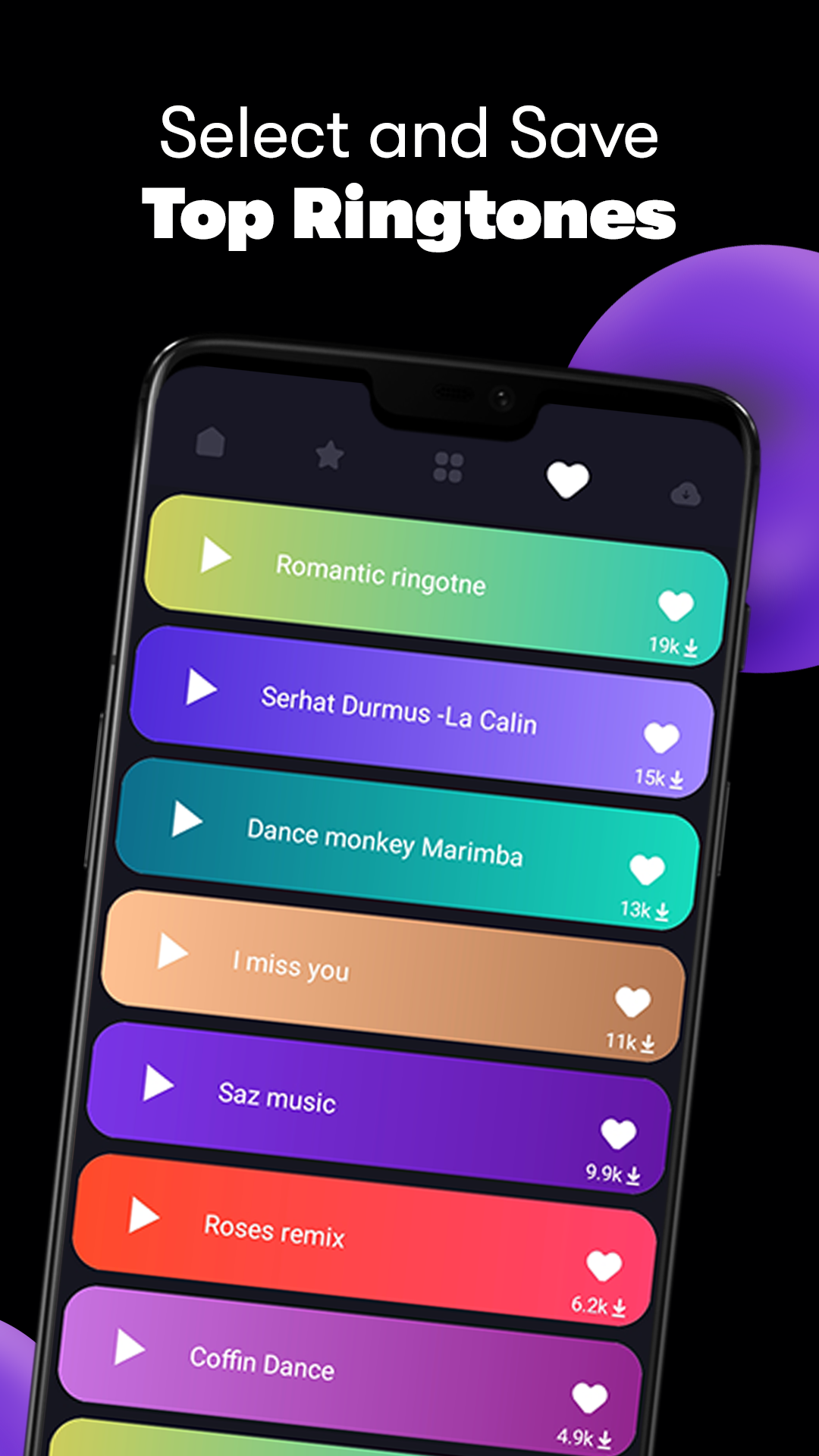 اسکرین شات 5 برنامه Music Ringtones 2025
