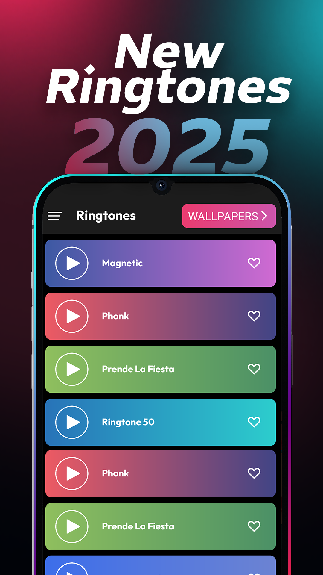 اسکرین شات 1 برنامه Music Ringtones 2025