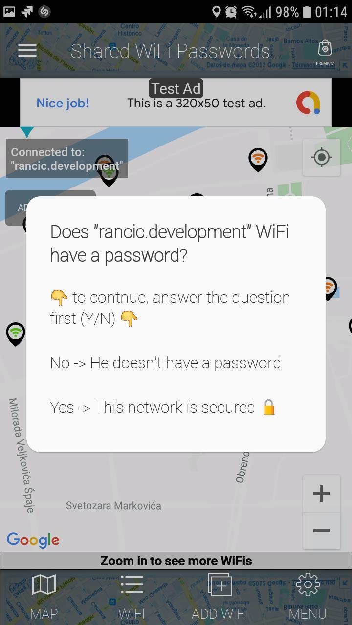 اسکرین شات 5 برنامه WiFi Passwords Map