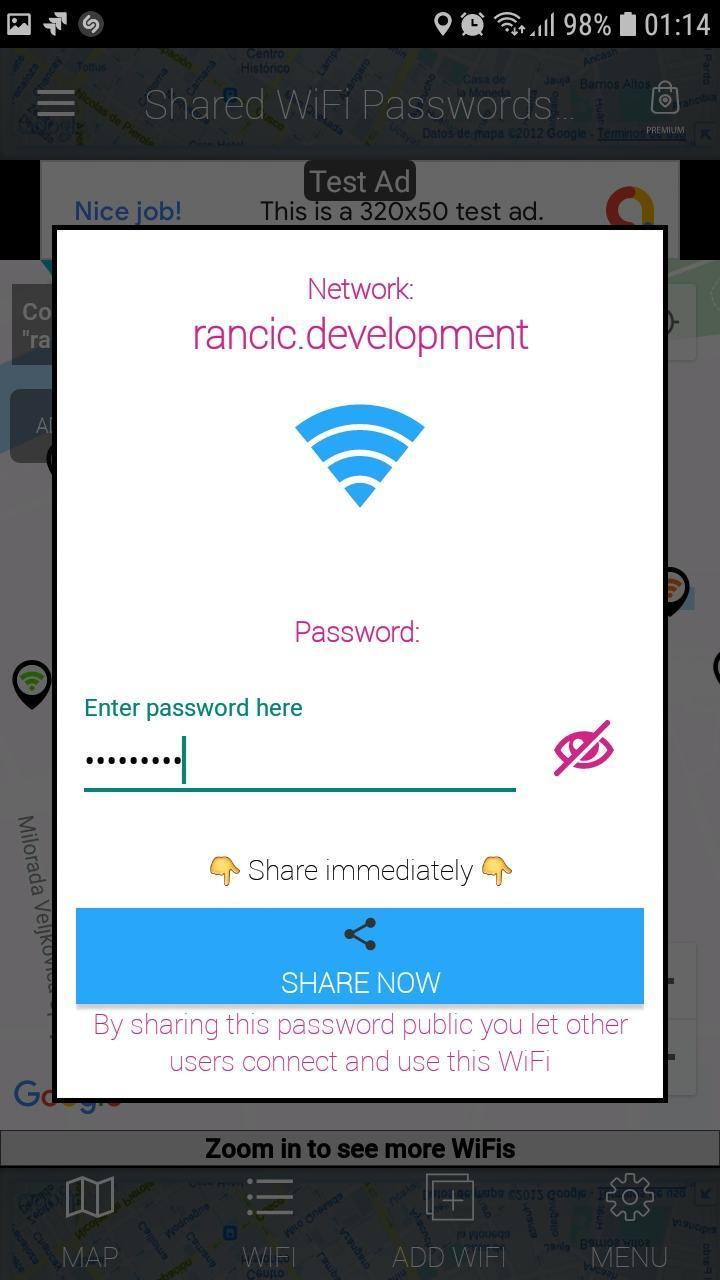 اسکرین شات 4 برنامه WiFi Passwords Map
